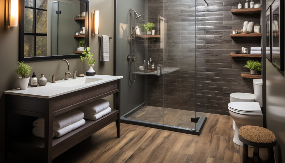 How do you install vinyl flooring in a small bathroom ?