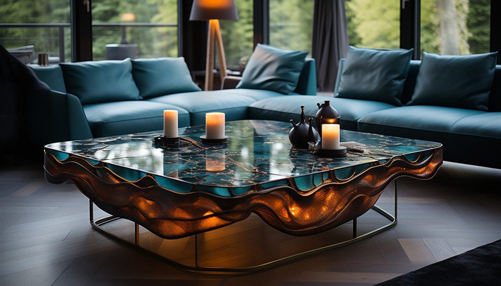 In what kind of decoration to integrate an epoxy table?